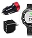 Garmin Forerunner 235 (Black/Gray) Gift Box Bundle | with HD Screen Protector Film (x4), PlayBetter USB Car/Wall Adapters & Protective Case | GPS Running Watch | On-Wrist Heart Rate | Black Gift Box
