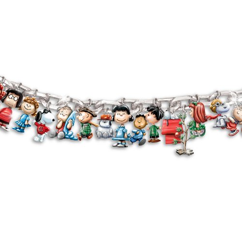 Sterling Silver Plated the Ultimate Peanuts Charm Bracelet By the Bradford Exchange Buy Online