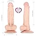 Louviva Ultra-Soft Realistic Dildo Sex Toy with Strong Suction Cup for Beginners, Women Vaginal G-spot and Adults Anal Play Pleasure, 7 Inch, Flesh