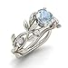 WensLTD Clearance! 2-in-1 Womens Vintage White Diamond Silver Engagement Wedding Band Ring Set (#11, Silver-6)