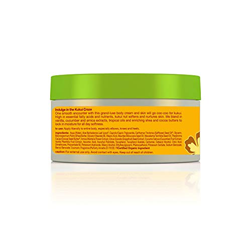 Alba Botanica Hawaiian Body Cream, Deep Moisturizing Kukui Nut, 6.5 Oz - Image 3