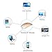 Tsmine Slim Rechargeable Bluetooth Mouse, Ultra-Slim Mice for Notebook, PC, Laptop, Computer,Windows/Android Tablet, iMac MacBook Air(Not for iPad and iPhone) - Gold