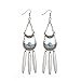 Peony.T Women' Girls' Bohemia Tribal Vintage Dangle Earrings With Turquoise Bead Inlay Nickel Free