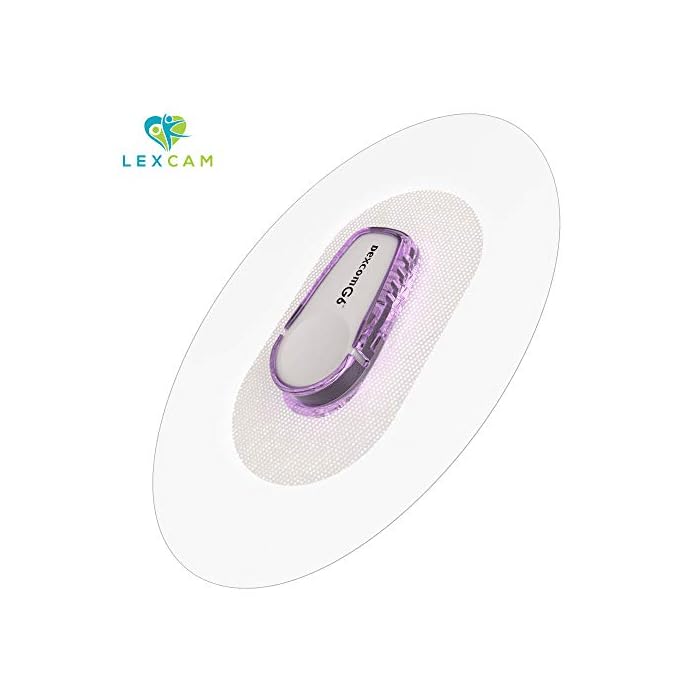 Dexcom G6 Adhesive Patches - Pack of 20 - Lexcam Waterproof CGM Overpatch - Color Clear