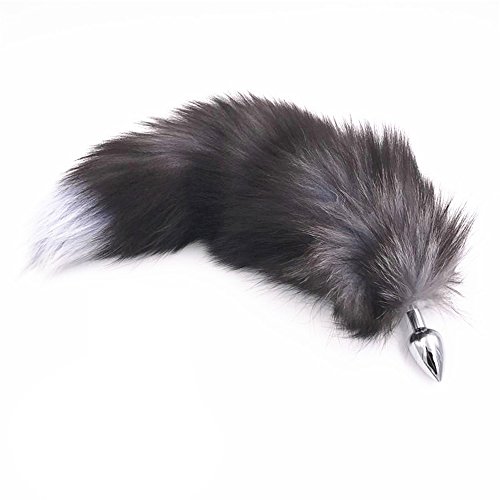 Joycentre Faux Fox Tail Stainless Steel Fun Plug Romance Games Play Party Toy Love Gift for High Happy (Style 1, S)