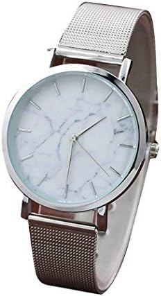 Alixyz Women’s Quartz Analog Wrist Watch Soft Silicone Band Minimalist WristWatch (Silver)