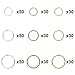 Colossal ship 270 Pieces 3 Colors/3 Sizes,Hair Rings Braid Rings Hair Hoops Hair Loop Clips