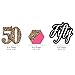 Big Dot of Happiness Chic 50th Birthday - Pink, Black and Gold - DIY Shaped Party Cut-Outs - 24 Count