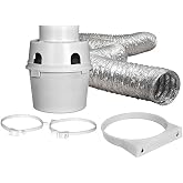 Dundas Jafine TDIDVKZW Indoor Dryer Vent Kit with 4" x 5' Duct