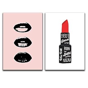 signwin 2 Panels Canvas Wall Art Black and...