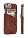 Sena Lugano Wallet, Leather wallet snap on case for iPhone 6/6s - Cognac
