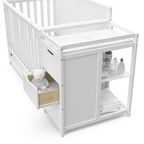 Graco Hadley 4in1 Convertible Crib and Changer with Drawer (White