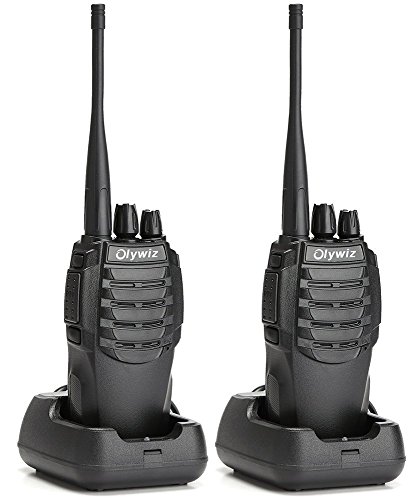 Olywiz HTD826 Walkie Talkie Long Distance Rechargeable 2 Way Radio Loud&Clear Ultra-long Standby (1800mAH Li-ion battery) License Free Two Way Radio 16CH Scan TOT with USB Charger 2Pack