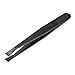 uxcell Black Plastic Slant Flat Tip Anti-static Tweezers 4.7 Inch Length 1pcs