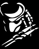 Predator Face Vinyl Decal Sticker|Cars Trucks Vans Walls Laptops|WHITE|5 In|KCD574