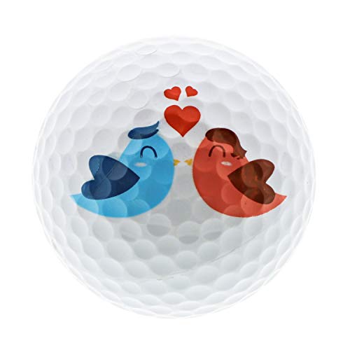 Emoji Golf Balls Deluxe Gift - Golf Gifts for Men, Women, Children- Gag Gift for The Golf Fan who has Everything - Deluxe (12 Golf Balls, Love)