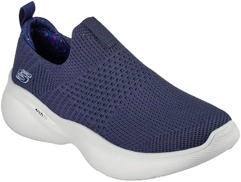 Skechers womens ARCH FIT INFINITY Sneaker, NAVY LAVENDER, 36 EU