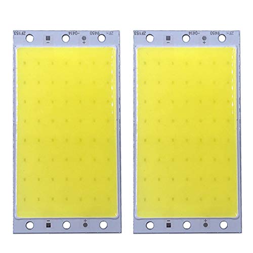 2Pcs COB Dimmable LED Chip High Brightness DC 12V High Power Integrated Circuit SMD Bead Light 20W