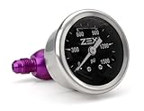 ZEX 82341-4AN Liquid Filled Pressure Gauge Kit