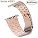 iiteeology Lightweight Stainless Steel Band Designed for Apple Watch Ultra 3 & Ultra 2, Series 1-11, 46mm, 45mm, 44mm, 42mm, Replacement iWatch Bands for Men & Women,Rose Gold