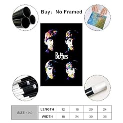 XYDQ Poster sur toile The Beatles Band 1 et décoration murale – 40 x 60 cm - Les Beatles, Paul McCartney, John Lennon, RIngo Starr, George Harrison XYDQ Poster sur toile The Beatles Band 1 et décoration murale - 40 x 60 cm – Image 2