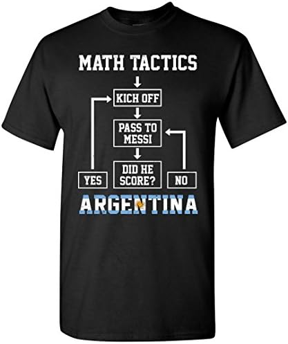 nonnonstore Math Tactics Geek Nerd Soccer Funny Argentina Tshirt