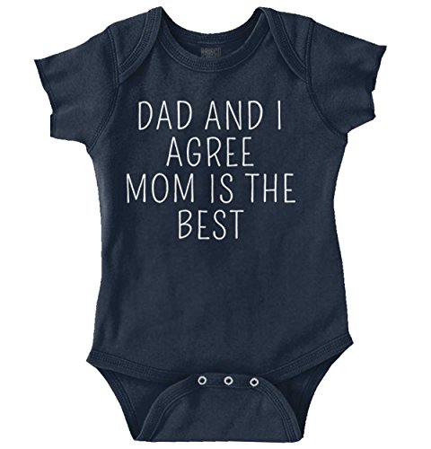 Mom Is Best New Parents Baby Shower Gifts Funny Saying Baby Onesie Bodysuit