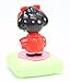 Red Standing Geisha Green Base Solar Powered Japanese Kimono Girl Car Bobble Head Doll Toy Home Decor Figurine Birthday Blessing Gift US Seller