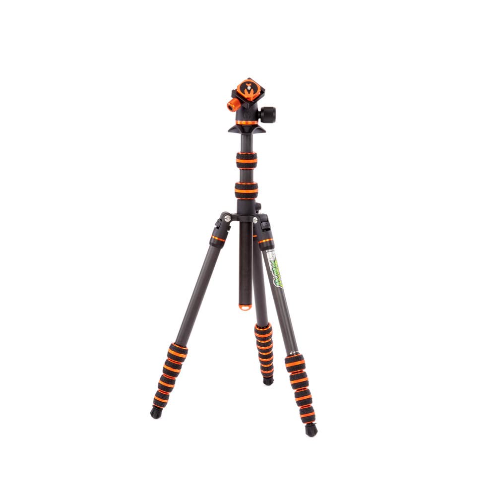3 Legged Thing Punks Brian 2.0 Carbon Fibre Travel-Friendly Tripod - Compact & Adjustable Camera Tripod with Three Detachable Legs (BRIANBLACK2.0)