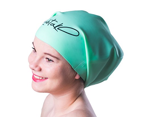 image for Lahtak Long Hair Swim Cap - Swimming Caps for Women Men - Extra Large 