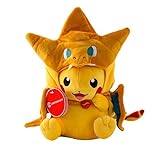 Pikachu w/ Charizard Hoodie Plush 8''