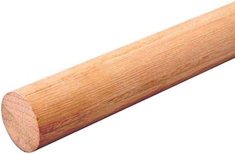 1 x Oak Dowel Smooth Wood Rod Pegs - 1m Length, 50mm Diameter