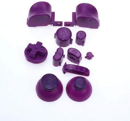 11 in 1 Buttons for NGC Gamecube ABXYZ Buttons Analog Stick Cap Button Keypads Thumbsticks D-pad Triggers Mod Set Replacement Purple