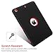 DOMAVER iPad 9.7 2018/2017 Case, Heavy Duty Shockproof Rugged Cover Three Layer Hard PC+Silicone Hybrid Impact Resistant Defender Full Body Protective Case for Apple iPad 9.7-inch 2017/2018-Black/Red
