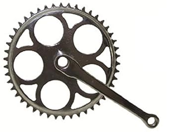 Fahrrad Kettenradgarnitur Keilachse 1/2x1/8 Kurbel 170mm 46 Z. verchr.