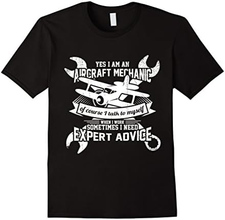 Men's Yes I Am An Aircraft Mechanic Gift T-Shirt XL Black