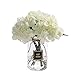 Veryhome Hydrangea Artificial Silk Fake Flower Bunch Bouquet Arrangements for Home Wedding Garden Floral Decor Pack of One (White)