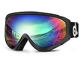 Odoland Snow Ski Goggles S2 Double Lens Anti-Fog Windproof UV400 Eyewear for Adult and Youth-Skiing, Snowboarding, Motorcycle Cycling and Snowmobile Winter Outdoor Sports Protective Glasses