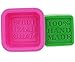 soap mold (6-Pack) Soap Molds-100% Handmade Square Silicon