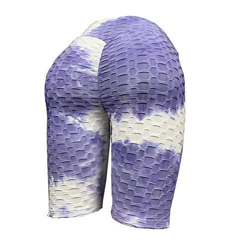 Binggong Sportshorts voor dames, Honeycomb Ruched Booty Shorts Hoge Taille Yoga Broek Sexy Tight Leggings Push Up Gym… - Image 6