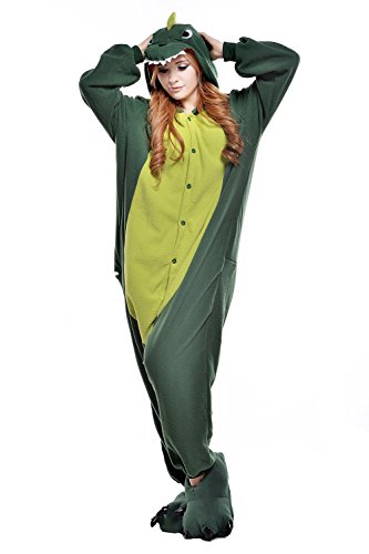 BELIFECOS Unisex Adult Pajamas Plush One Piece Cosplay Dinosaur Animal Costume