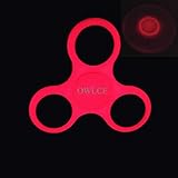 OWLCE Fidget Spinner EDC Focus Toys Fluorescent with Hybrid Ceramic Bearing Ultra Durable Non-3D Printed for Adult Children (Glow In The Dark Luminous Orange)