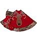 Valery Madelyn 21 inch Luxury Red Gold Christmas Stockings with Reindeer and Fur Cuff, Themed with Tree Skirt (Not Included)