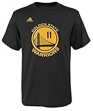 Klay Thompson Youth Golden State Warriors #11 Name and Number Jersey T-shirt Black (Black, Youth Small 8)