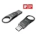 Silicon Power 128GB USB 3.0 / USB 3.1 (Gen1) Flash Drive (METAL) Dual Drive USB Type-C C80 Swivel USB Drive Ready for Smartphone Tablet and New Macbook (SP128GBUC3C80V1S)