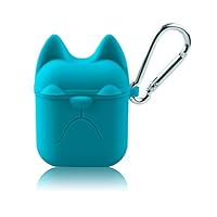 Earbuds Case Works with Apple AirPods,Wireless Earphone Scratch-Proof Protective Case Silicone Skin with Carabiner for AirPods Carrying Cover Case
