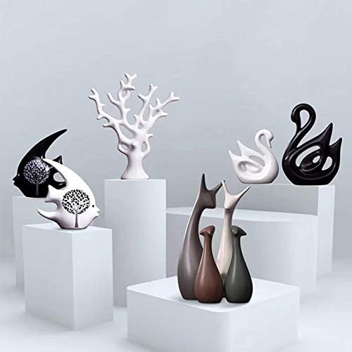 Swan Statue Ceramic Sculpture Set - House Décor Artware