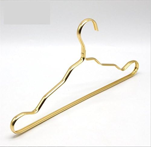WWZY Clothes hanger Aluminum alloy Non-slip Sturdy Durable Adult Hangers Clothing store Multi Purpose Wet and dry use Skirt Drying Racks household products , golden yellow , C