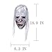 2pcs/set Latex Horror Creepy White Hair Mask,Scary Halloween Party Props