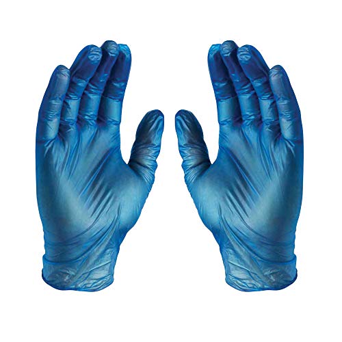 GLOVEWORKS Blue Vinyl Light-Industrial Disposable Gloves, Mil